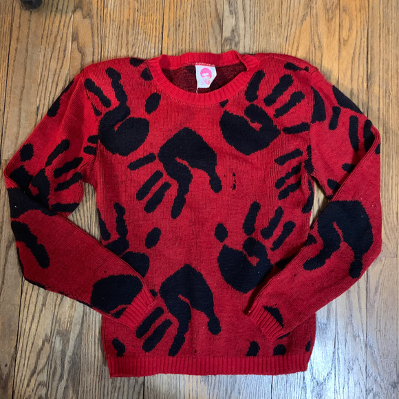 8s Betsey Johnson Handprint Sweater 
